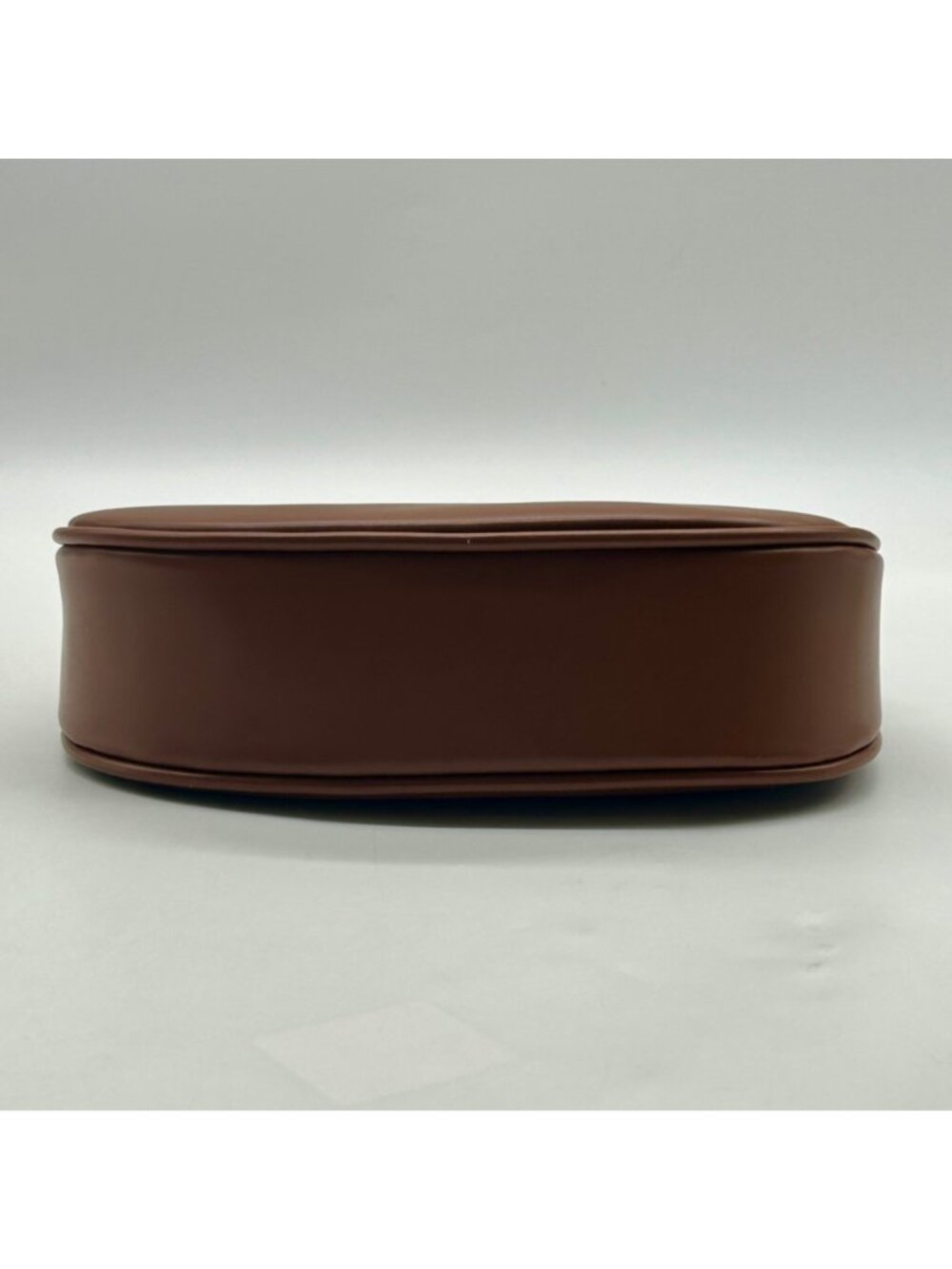 Brown Faux Leather Crescent-Shaped Convertible Shoulder Bag - Picture 5 of 11